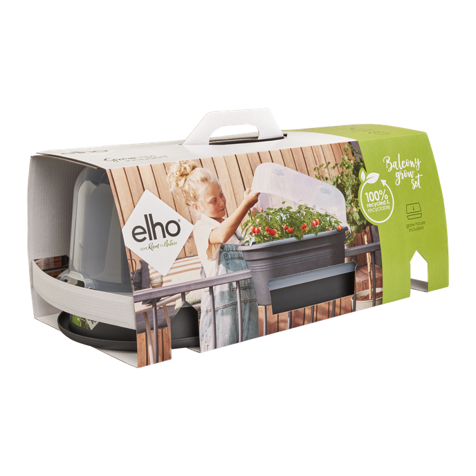 green basics balkon anzuchtset 55cm living schwarz